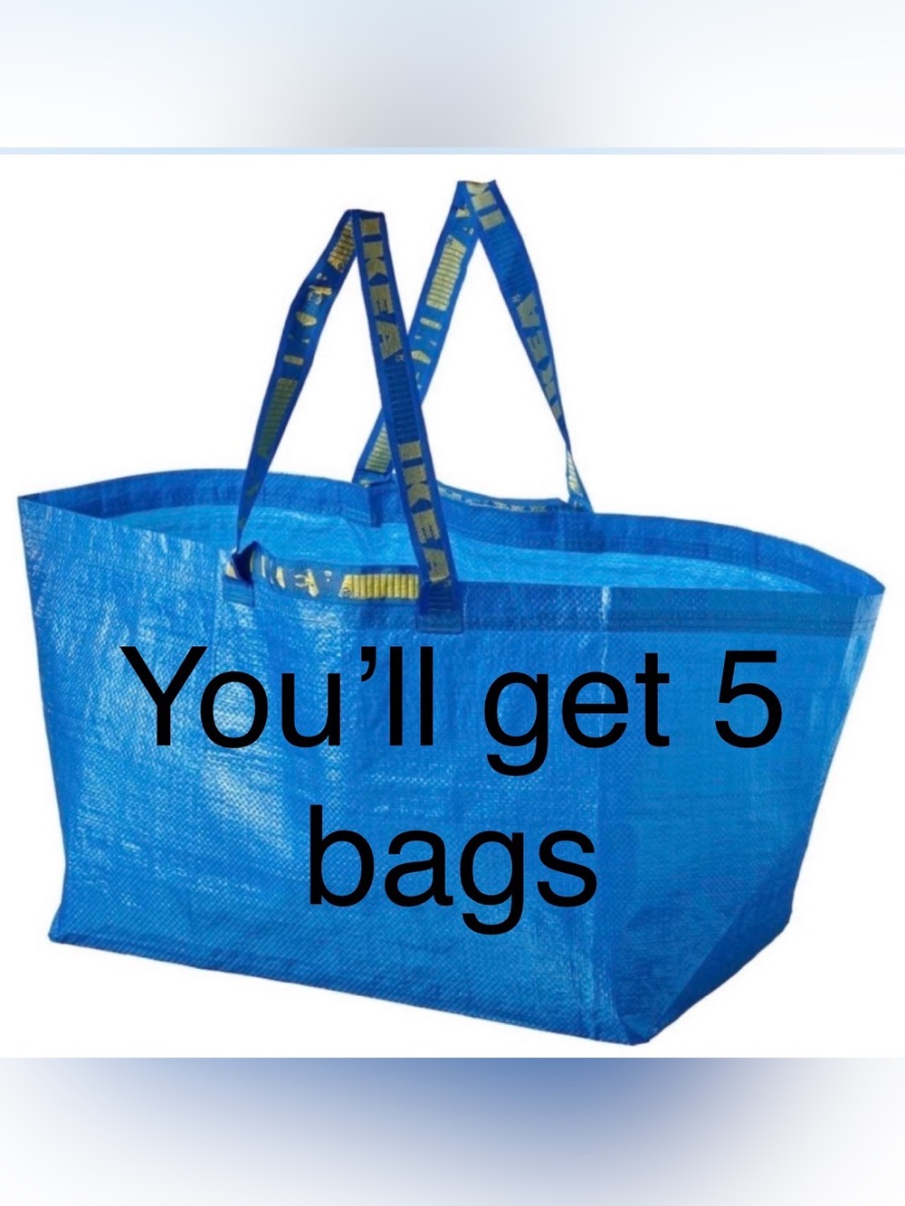 IKEA Blue Large Reusable Frakta Tote Bag
